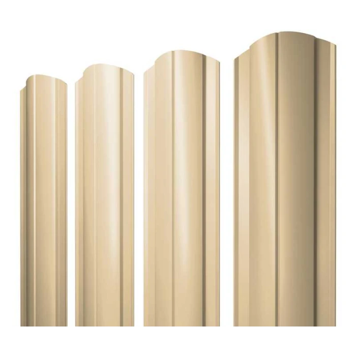 Штакетник Круглый фигурный Grand Line 0,4 Полиэстер RAL 1014 Слоновая Кость