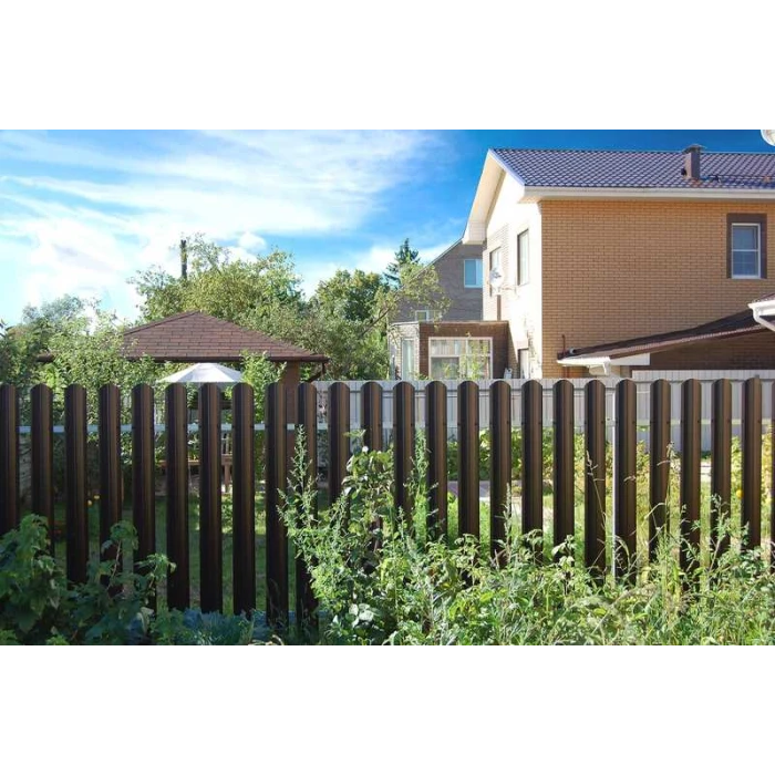 Штакетник М-образный В фигурный Grand Line 0,4 Полиэстер матовый - double RAL 7024 Мокрый Асфальт